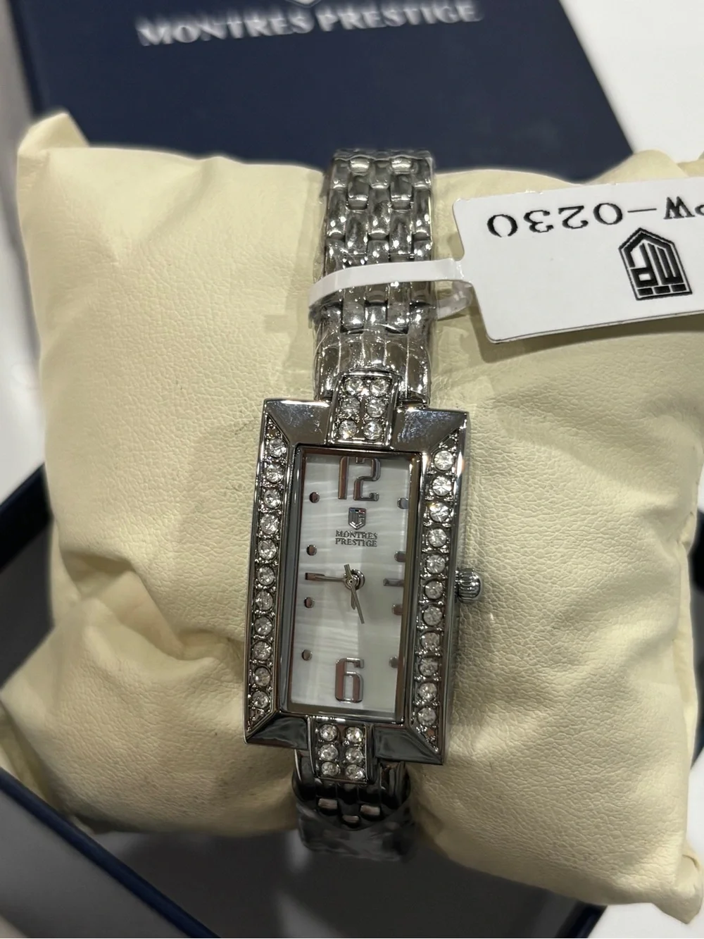 NWT Montres Prestige x Invicta Women's Silver Crystal Bracelet Watch MPW-0230